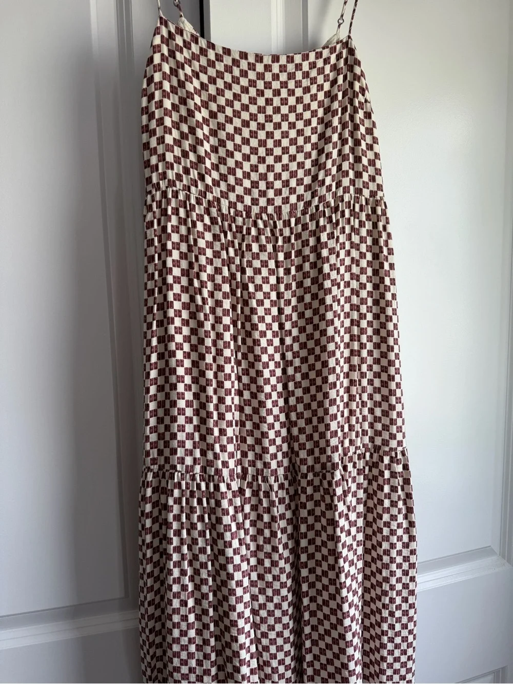 A&F Checkered Tiered Dress